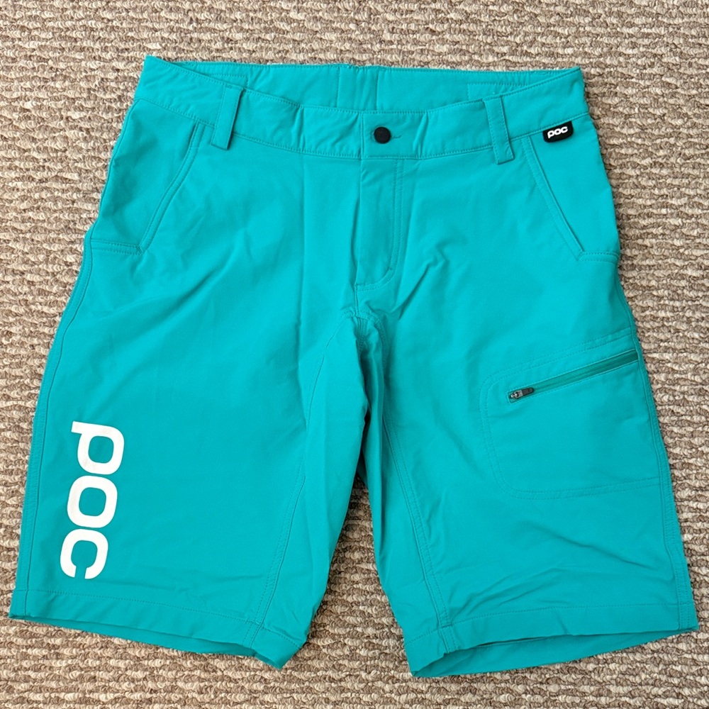 POC Women's Teal Green Mountain Biking Shorts - Women's Medium - Athletic